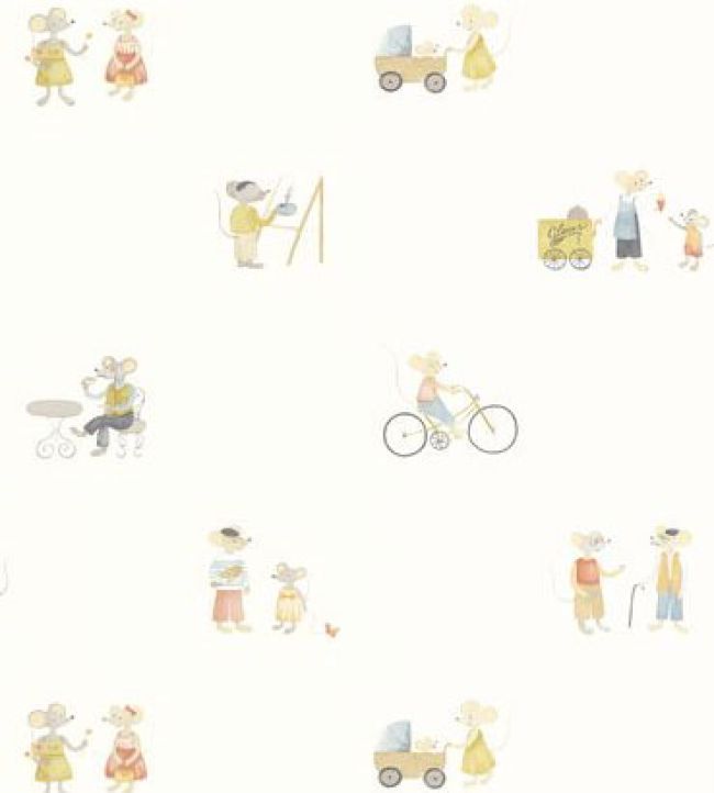 Neighbors Of The Village Wallpaper by Casadeco Multicolore