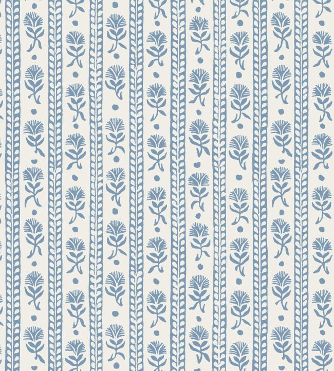 Nejlikerand Wallpaper by Borastapeter Blue