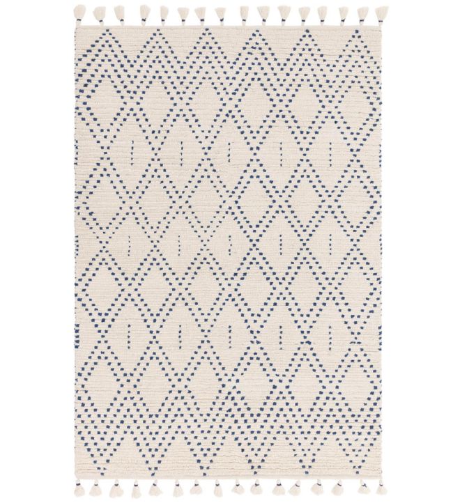 Asiatic Nepal Diamond rug Cream Blue NEPL-04-120170 Cream Blue