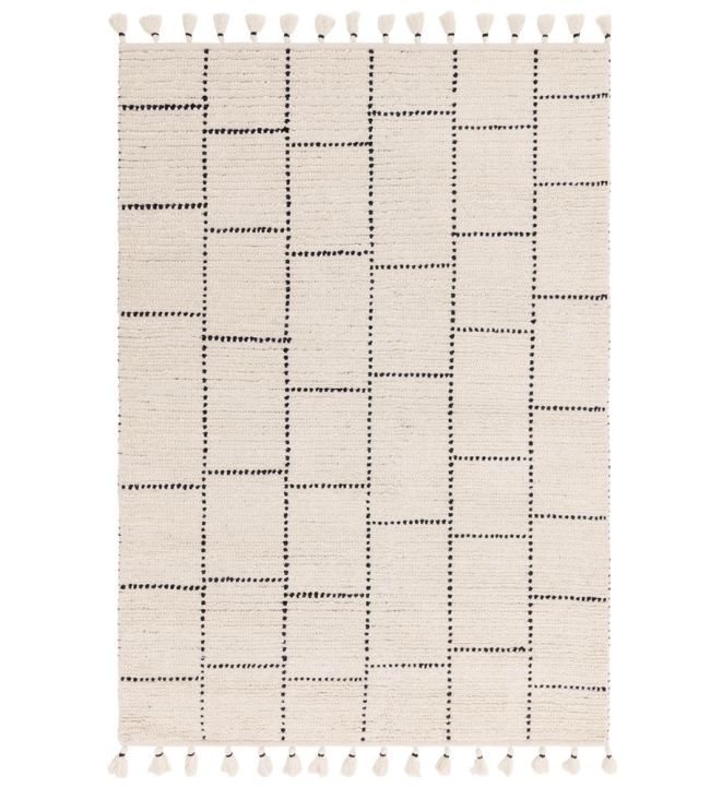 Asiatic Nepal Tile rug Cream Black NEPL-07-120170 Cream Black