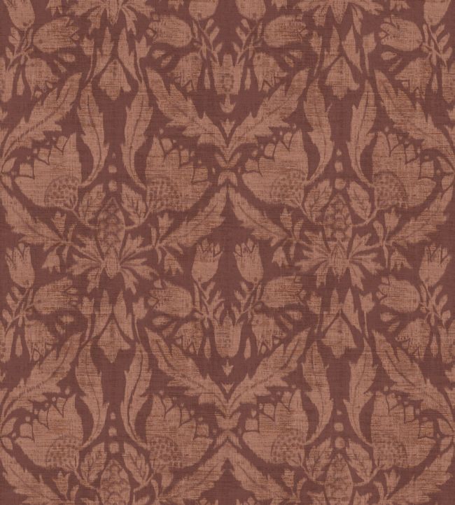 Neria Wallpaper by Casamance Bois De Rose