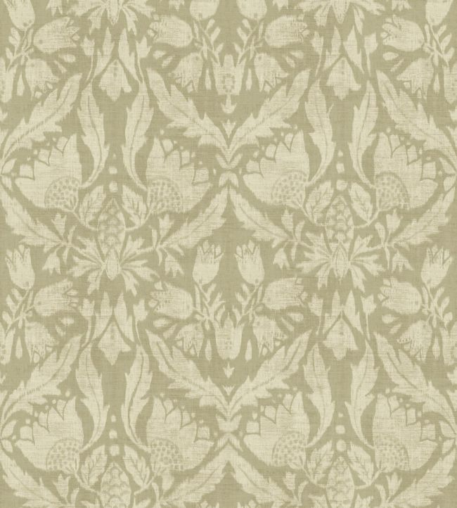 Neria Wallpaper by Casamance Vert Amande