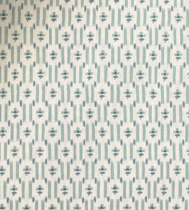Nettie Fabric by Ian Sanderson Greeny Blue