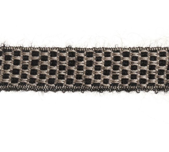 Neva 20mm Mohair Braid Trimming by Houles Charbon