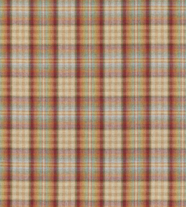 Nevis Fabric by Mulberry Home Red/Stone