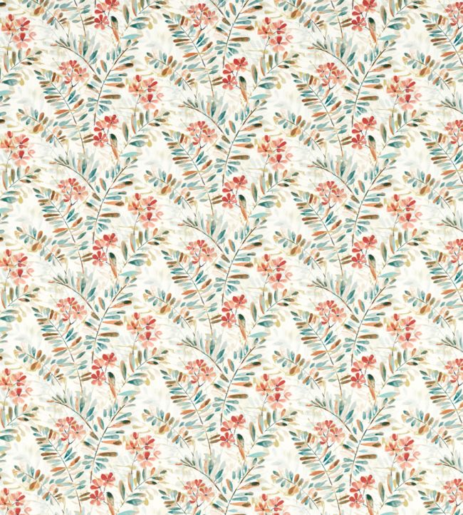 New Grove Cream Fabric by Studio G Mineral / Spice