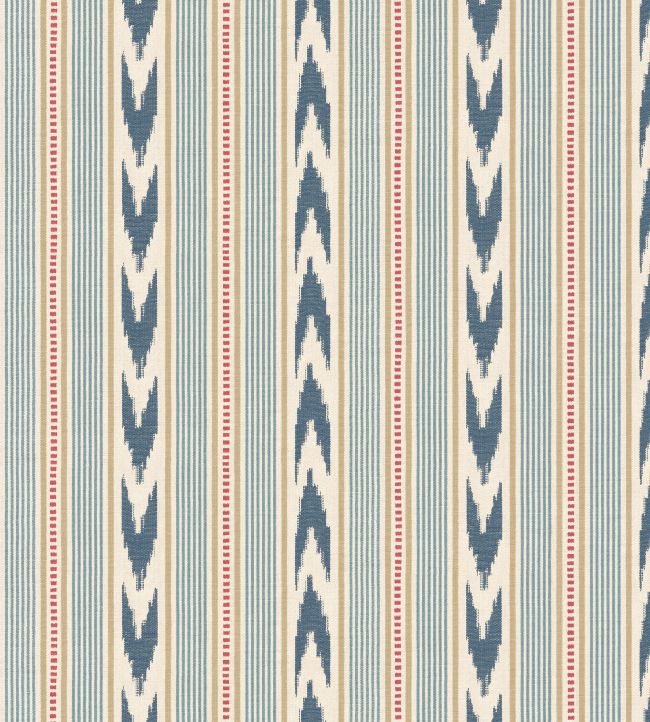 Newport Stripe Wallpaper by Mulberry Home Blue/Red