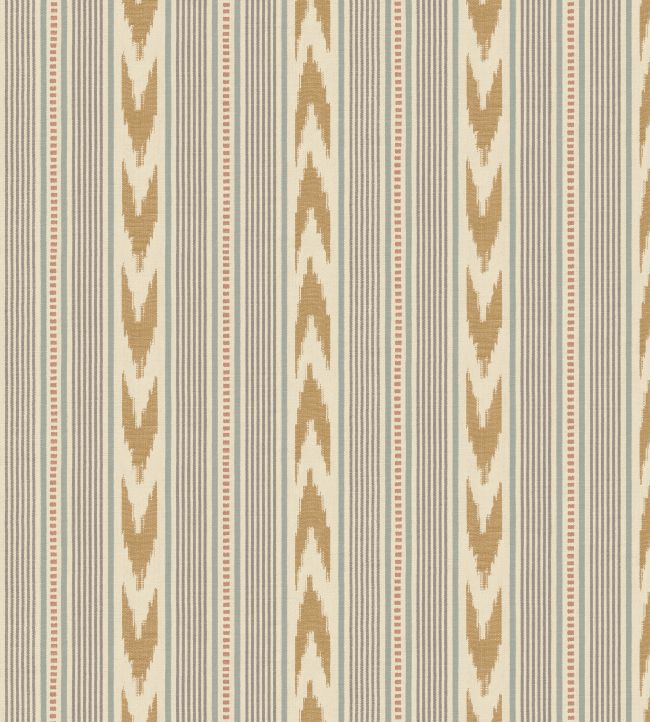 Newport Stripe Wallpaper by Mulberry Home Blue/Sand