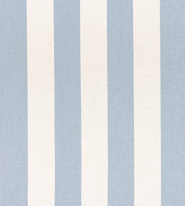 Newport Stripe Fabric by Thibaut Navy and Linen