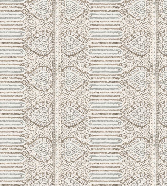 Nicolet Wallpaper by Nina Campbell Beige/Duck Egg