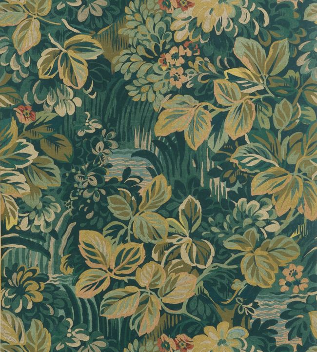 Night Garden Wallpaper by Thibaut Peacock