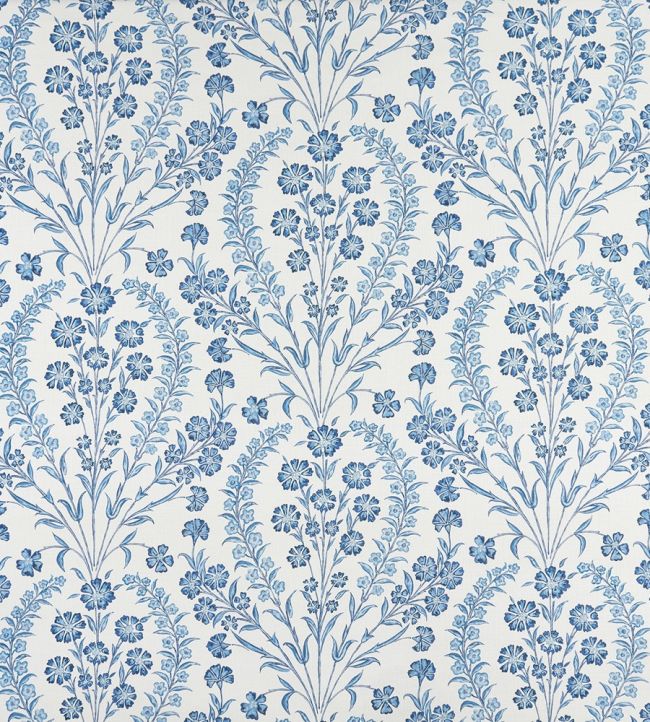 Chelwood Fabric by Nina Campbell Blue/Ivory