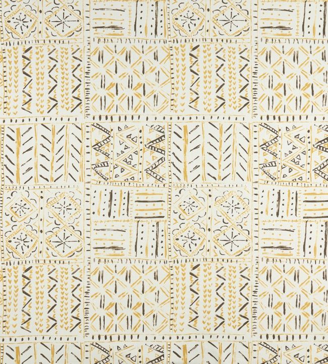 Cloisters Fabric by Nina Campbell Ochre/Tobacco/Ivory