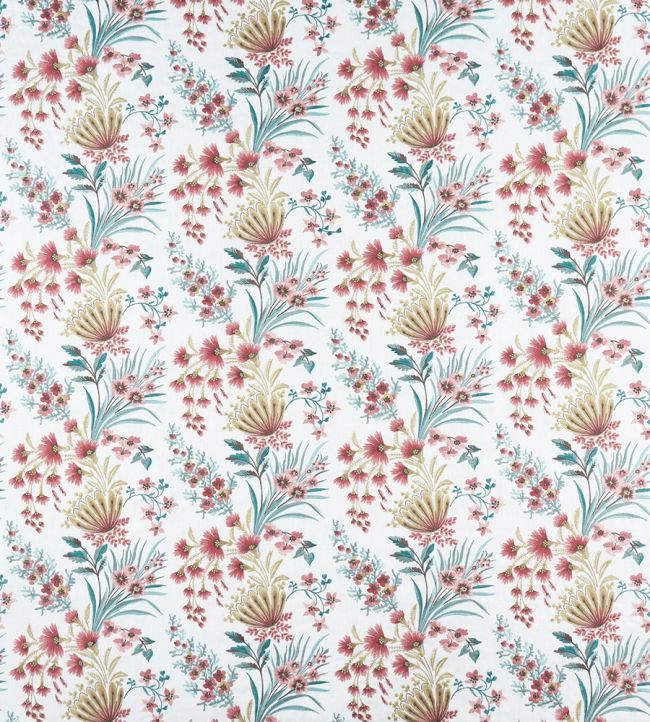 Michelham Fabric by Nina Campbell Blush/Aqua