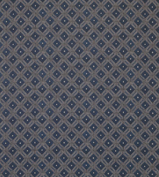 Lorette Fabric by Nina Campbell Indigo/Ivory