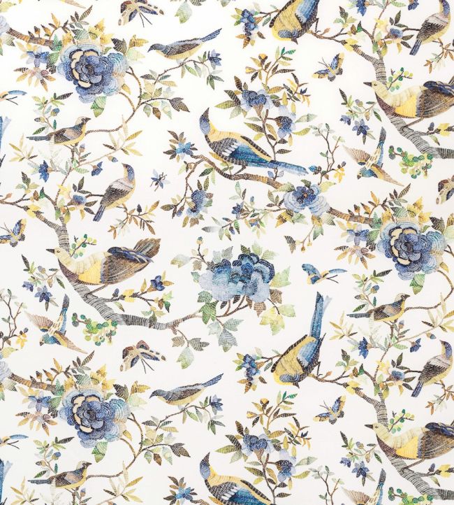 Perdana Fabric by Nina Campbell Blue/White