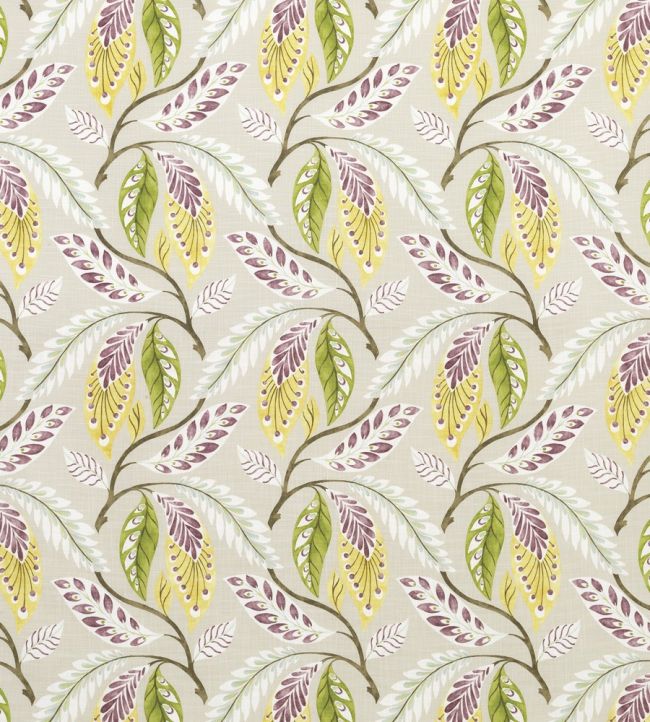 Fontibre Fabric by Nina Campbell Amethyst/Green/Yellow