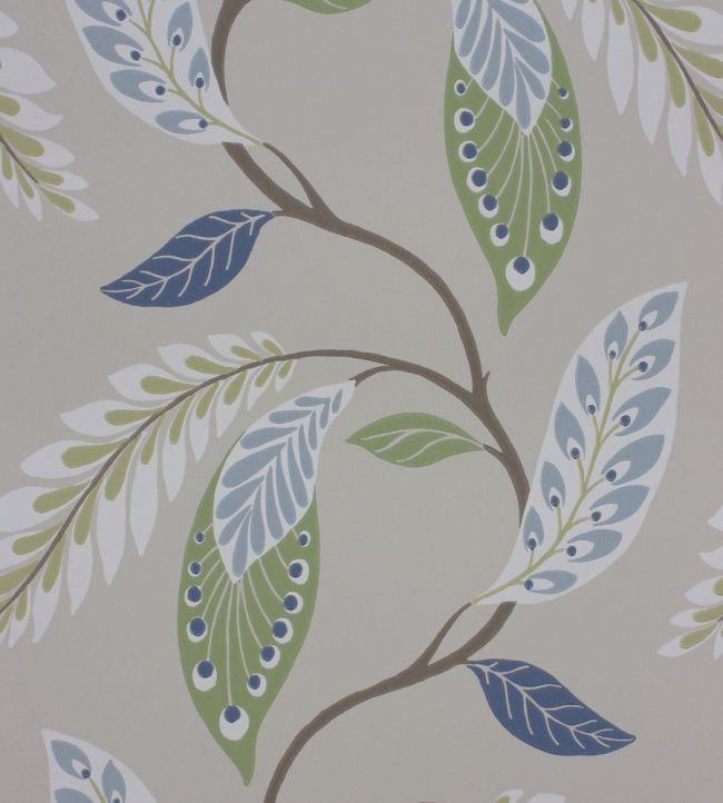Fontibre Wallpaper by Nina Campbell Blue/Green