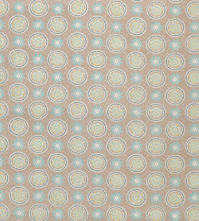 Garance Fabric by Nina Campbell Taupe/ Aqua
