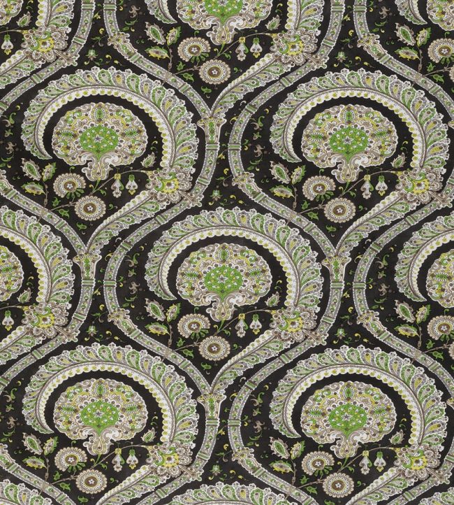 Les Indiennes Fabric by Nina Campbell Green/ Black