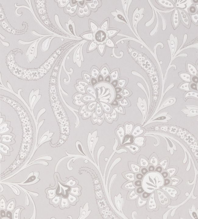 Baville Wallpaper by Nina Campbell GREY/CHALK