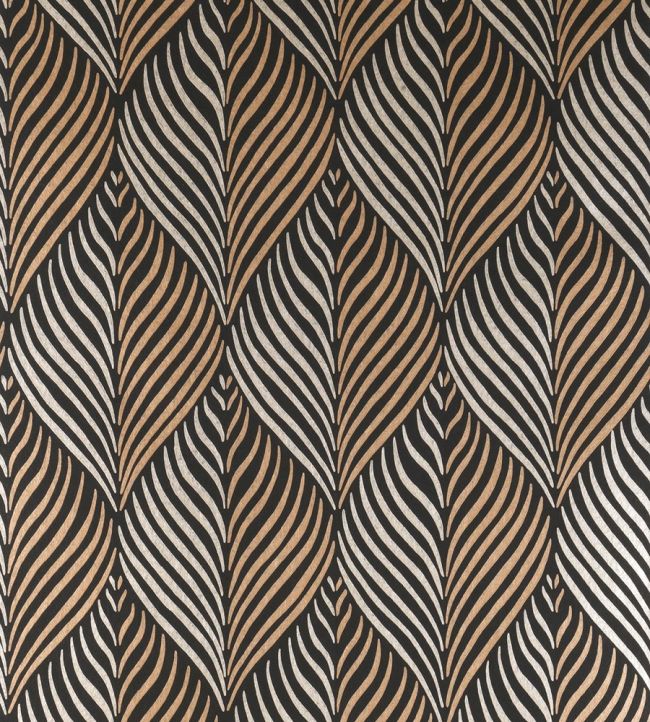 Bonnelles Wallpaper by Nina Campbell BLACK/GILVER