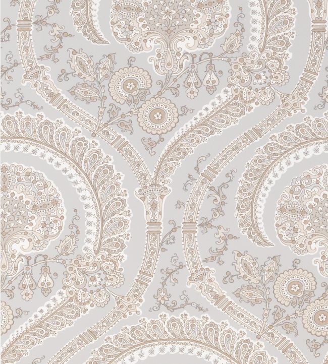 Les Indiennes Wallpaper by Nina Campbell GREY