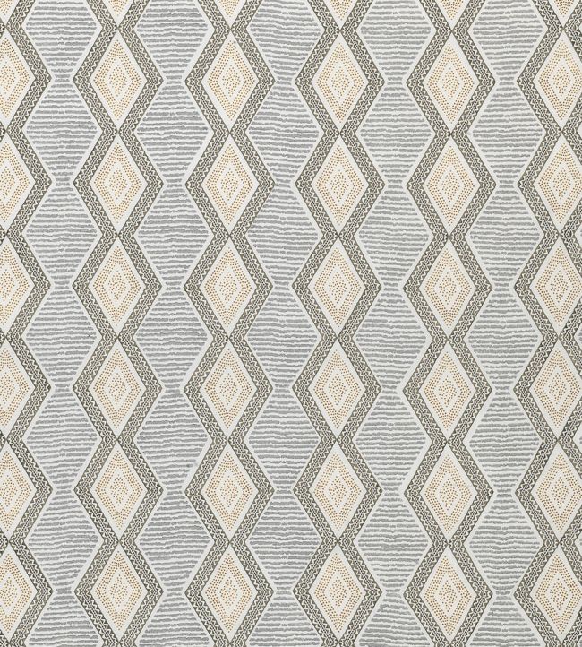 Belle Ile Fabric by Nina Campbell Grey/Gold
