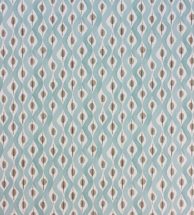 Beau Rivage Wallpaper by Nina Campbell Duck Egg/Taupe
