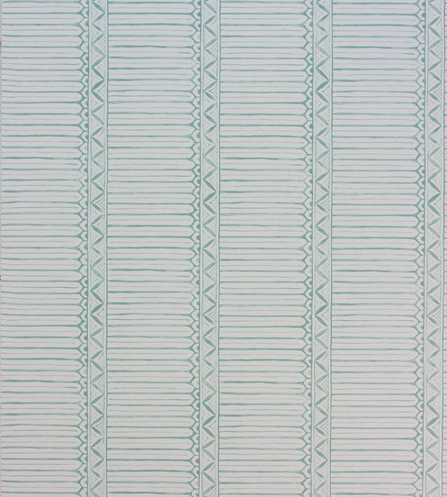 Domiers Wallpaper by Nina Campbell Aqua/Ivory