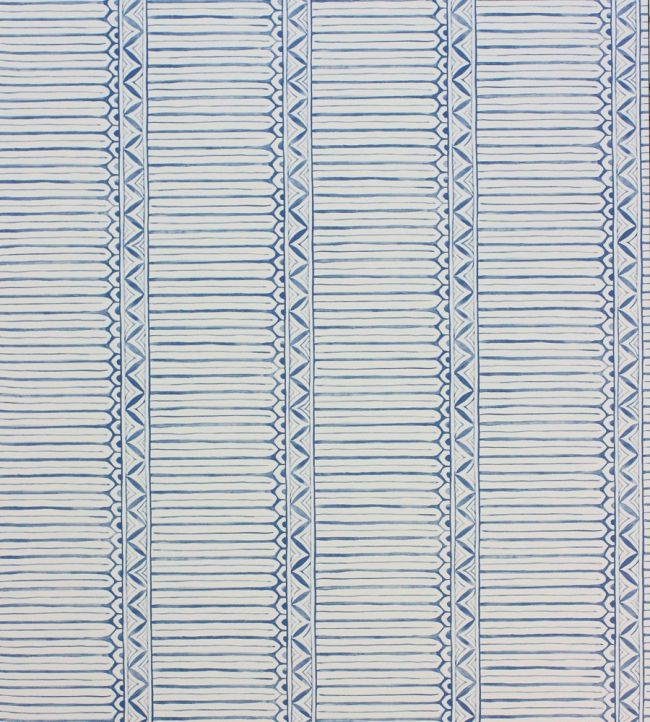 Domiers Wallpaper by Nina Campbell Indigo/Ivory