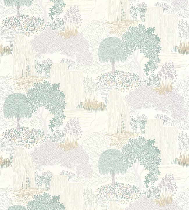 Niwa Wallpaper by Casadeco Vert Sauge
