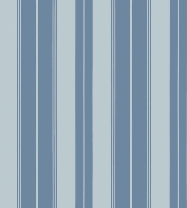 Norfolk Stripe Wallpaper by Thibaut French Blue