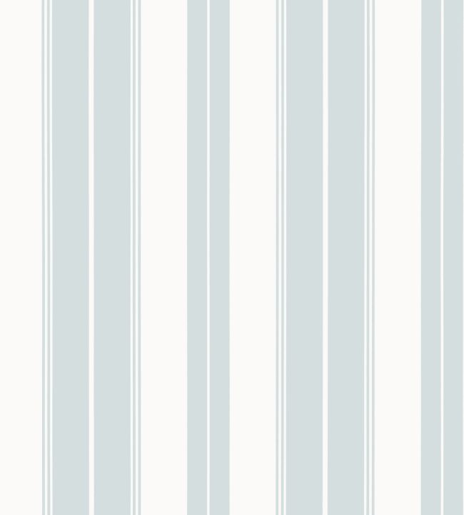 Norfolk Stripe Wallpaper by Thibaut Spa Blue