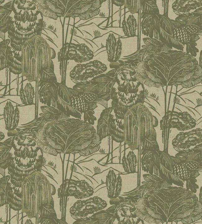 Nostalgic Evergreen Wallpaper by Eijffinger Green