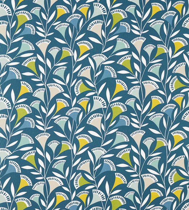 Noukku Fabric by Scion Mist / Kiwi / Midnight