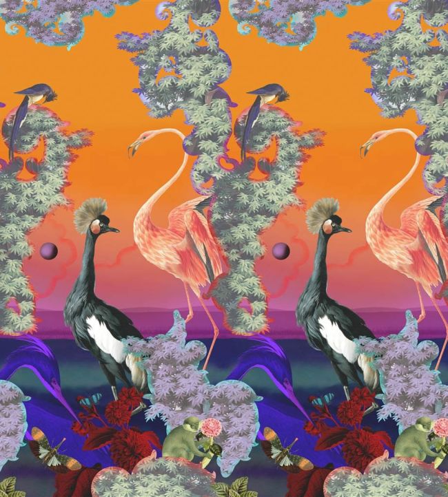 Novafrica Sunset Scene 1 Mural by Christian Lacroix Tangerine
