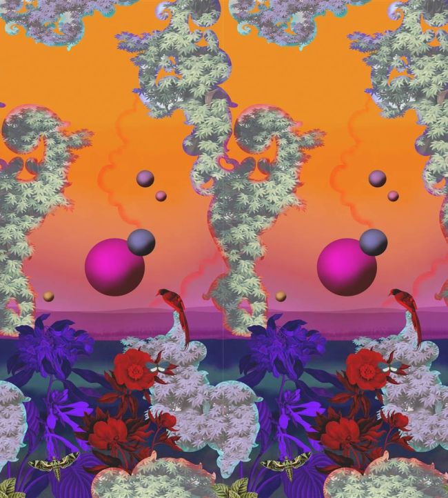 Novafrica Sunset Scene 2 Mural by Christian Lacroix Tangerine