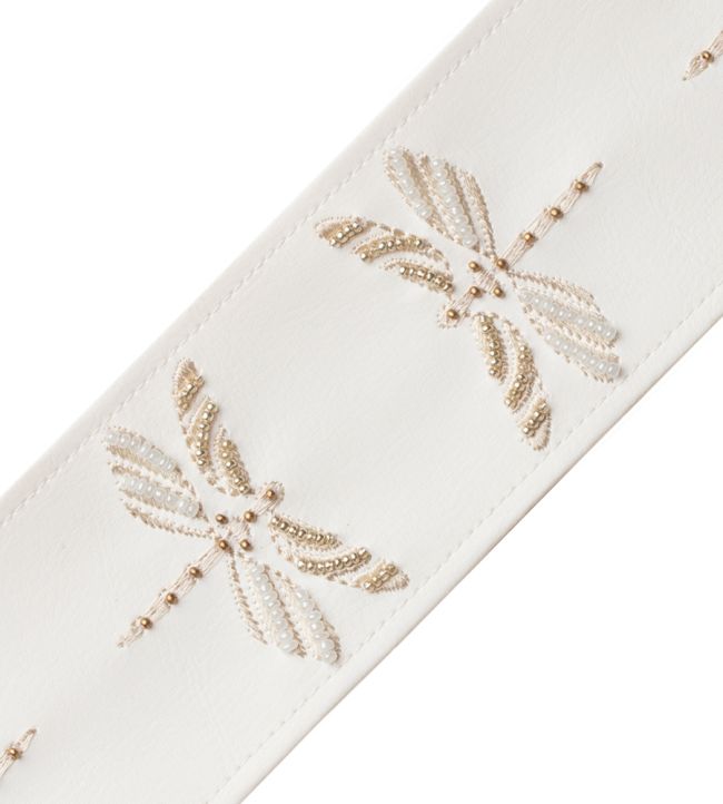 Nymph Beaded Border Trimming by Samuel & Sons White Lily