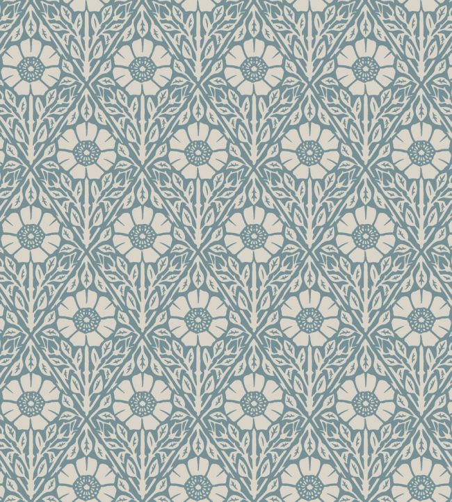 Nyponros Wallpaper by Borastapeter Blue