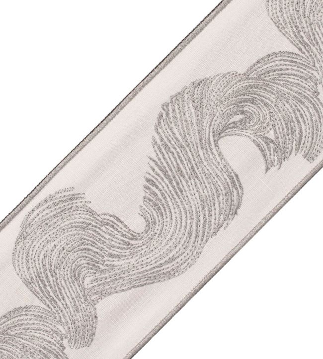 Oahu Embroidered Border Trimming by Samuel & Sons Pebble