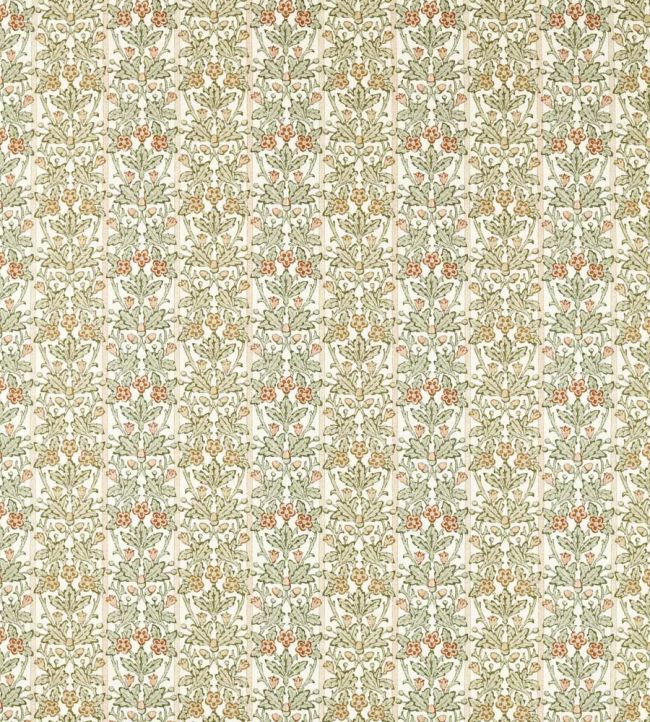 Oak & Blossom Fabric by Morris & Co Chestnut/Primrose