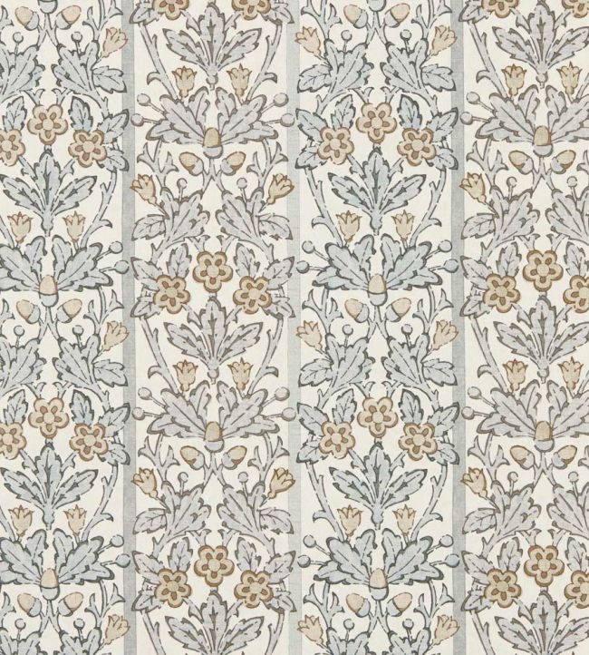 Oak & Blossom Wallpaper by Morris & Co Mineral Blue/Linen