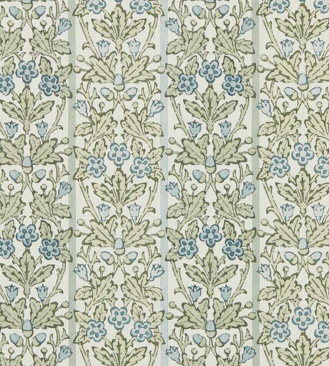 Oak & Blossom Wallpaper by Morris & Co Thyme/Woad