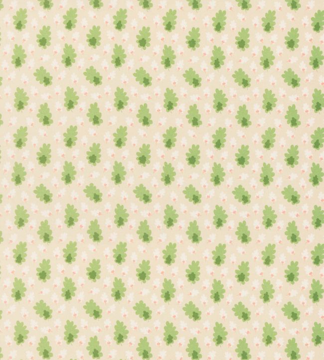 Oakley Fabric by George & Minnie Emerald/Parchment