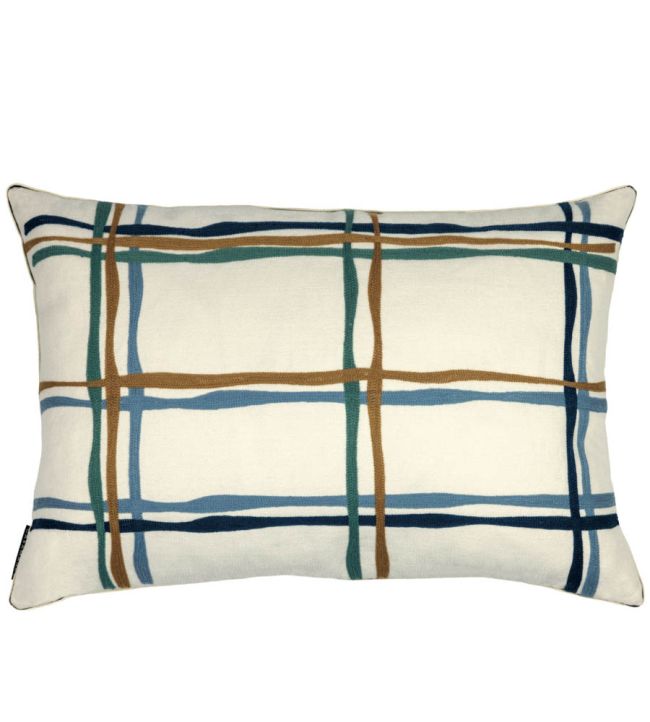 Oban Cushion 40 x 60cm by Maison Casamance Bleu Ocre