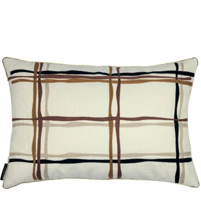 Oban Cushion 40 x 60cm by Maison Casamance Ocre Noir