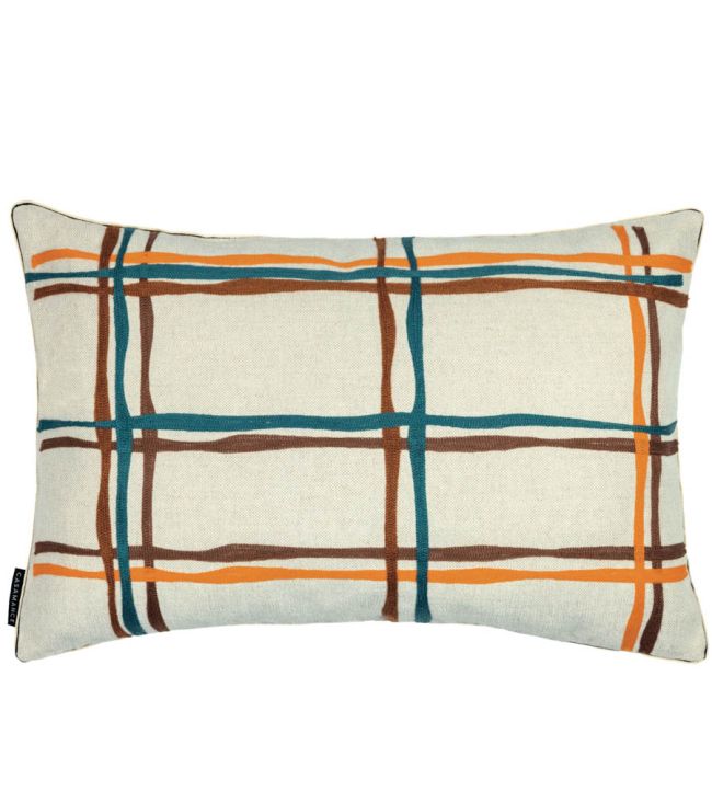 Oban Cushion 40 x 60cm by Maison Casamance Turquoise Orange