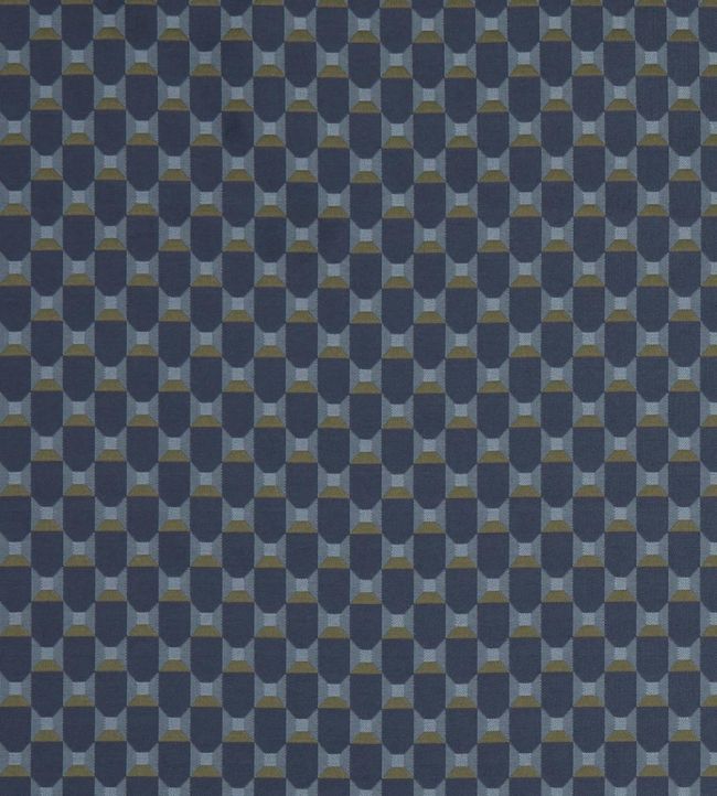 Obi Check Fabric by Liberty Smalt Blue