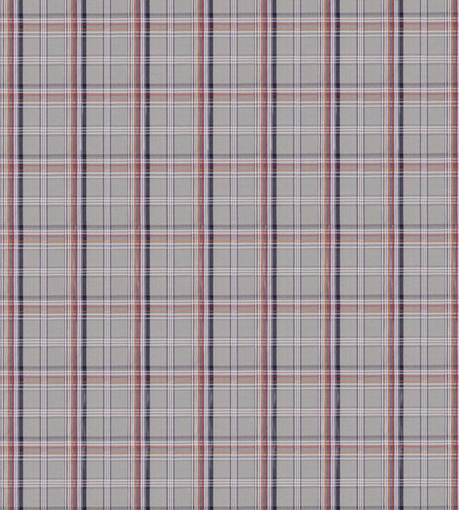 Ocean Check Fabric by Mulberry Home Blue